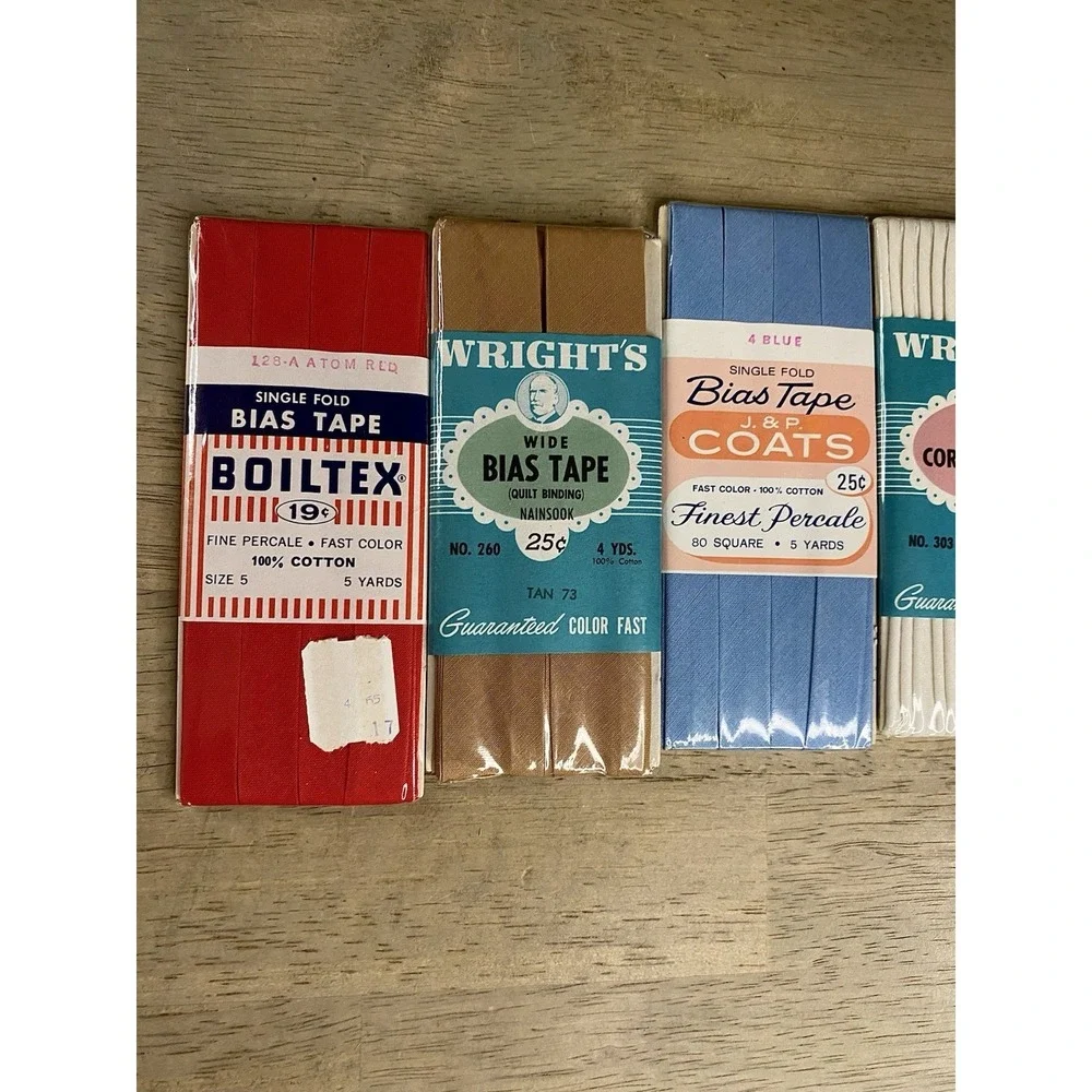 Vtg Large Lot Sewing Trim Bias Seam Binding Hem Facing Twill‎ Tape New & used